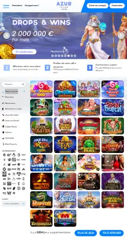 l'application et interface Pure Casino