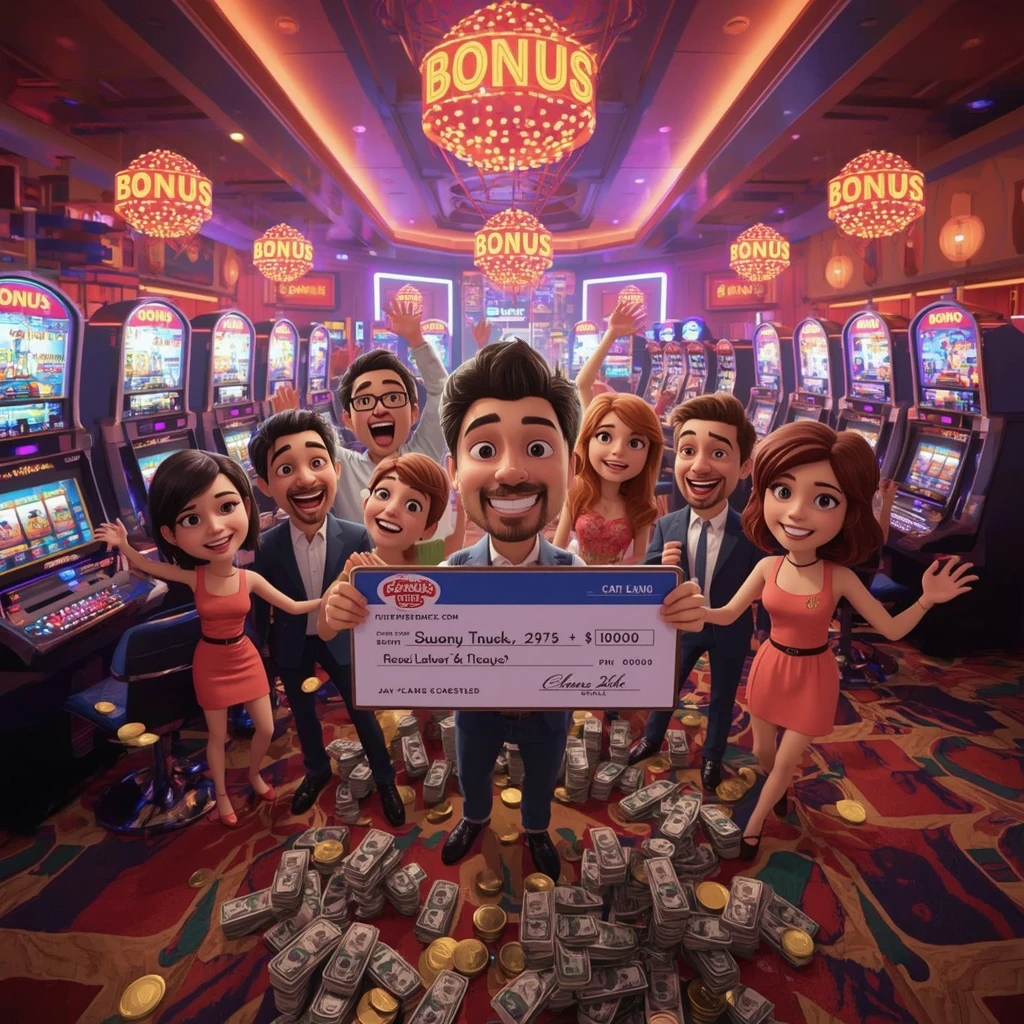 bonus dans les mains d'un homme au casino Pure Casino