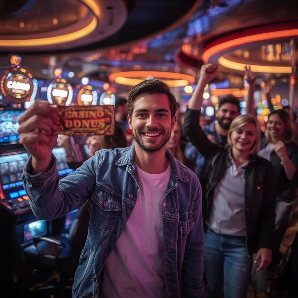 personne tenant un bonus Pure Casino